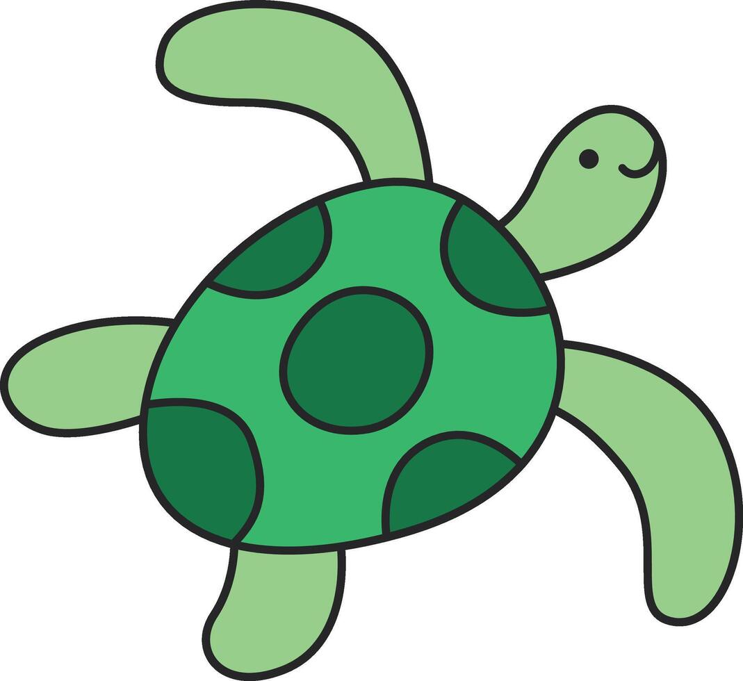Turtle icon. Flat illustration of turtle vector icon for web design