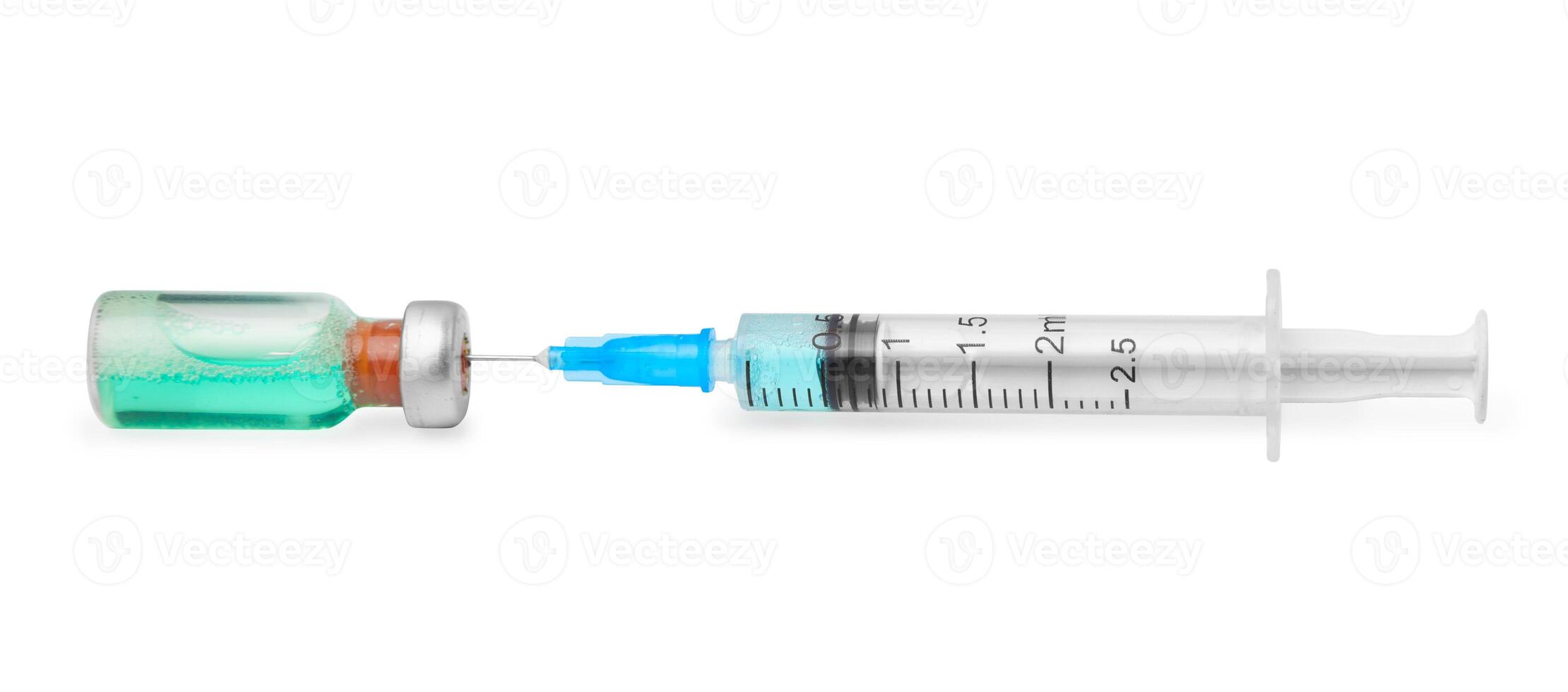 syringe isolated on white background photo