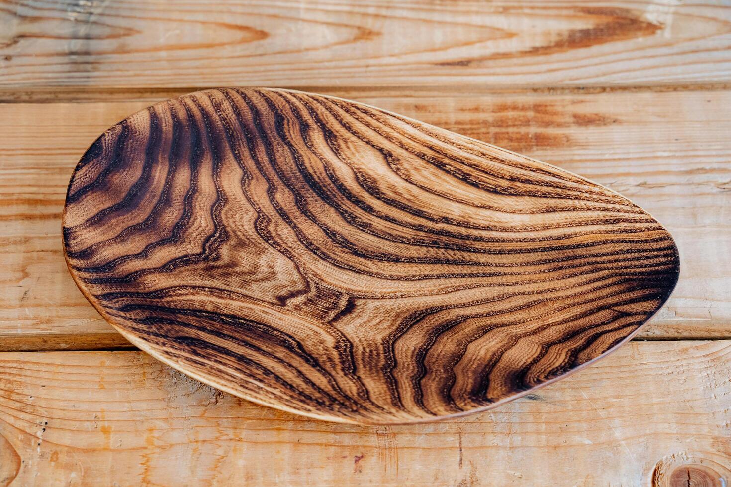 an abstract textured platter is on the table photo