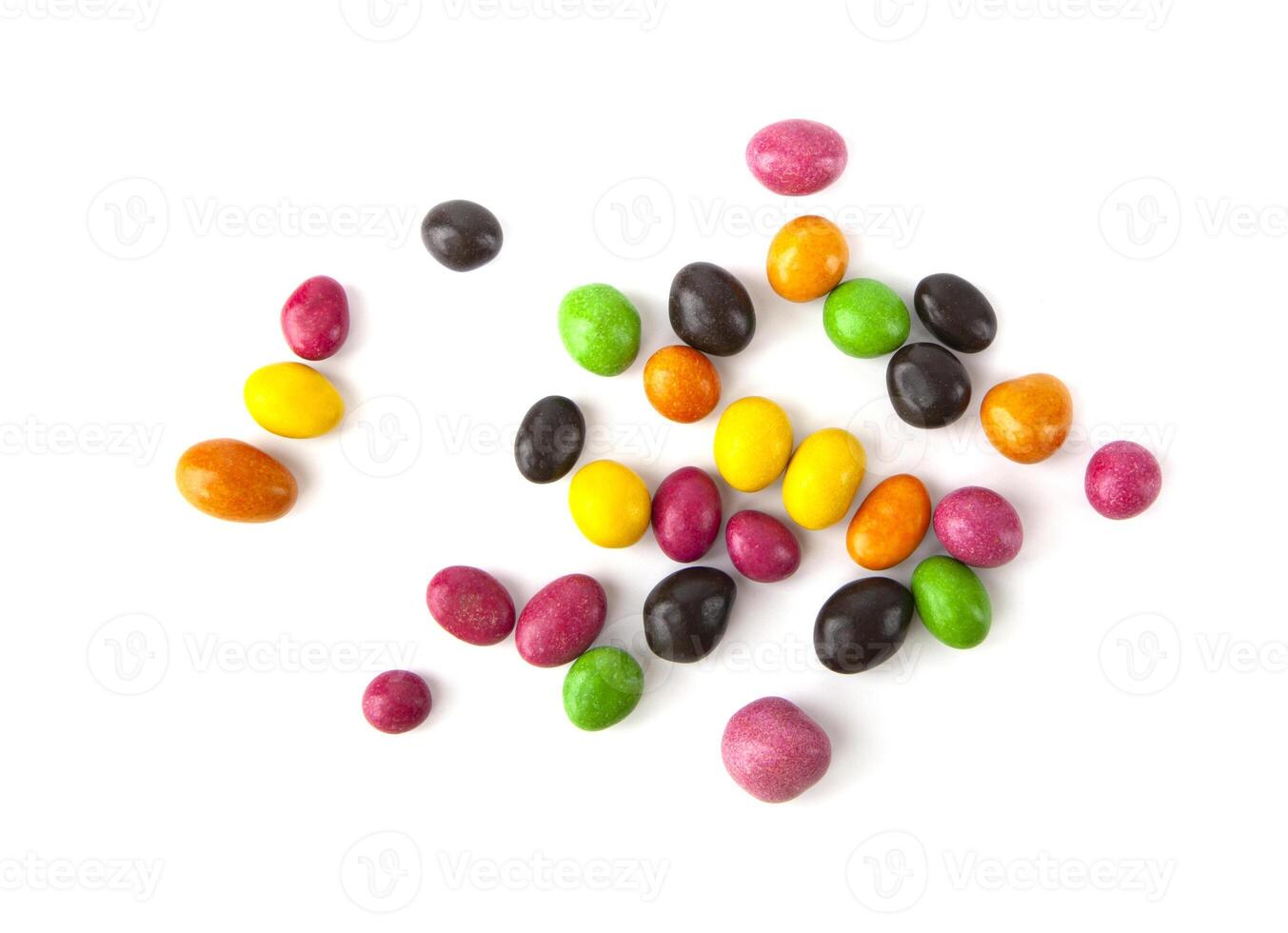 Colorful candies. Isolated on white background photo