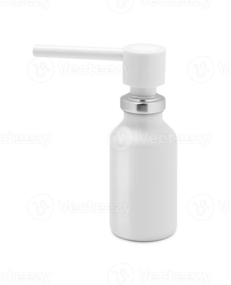 Throat spray isolated on white background photo