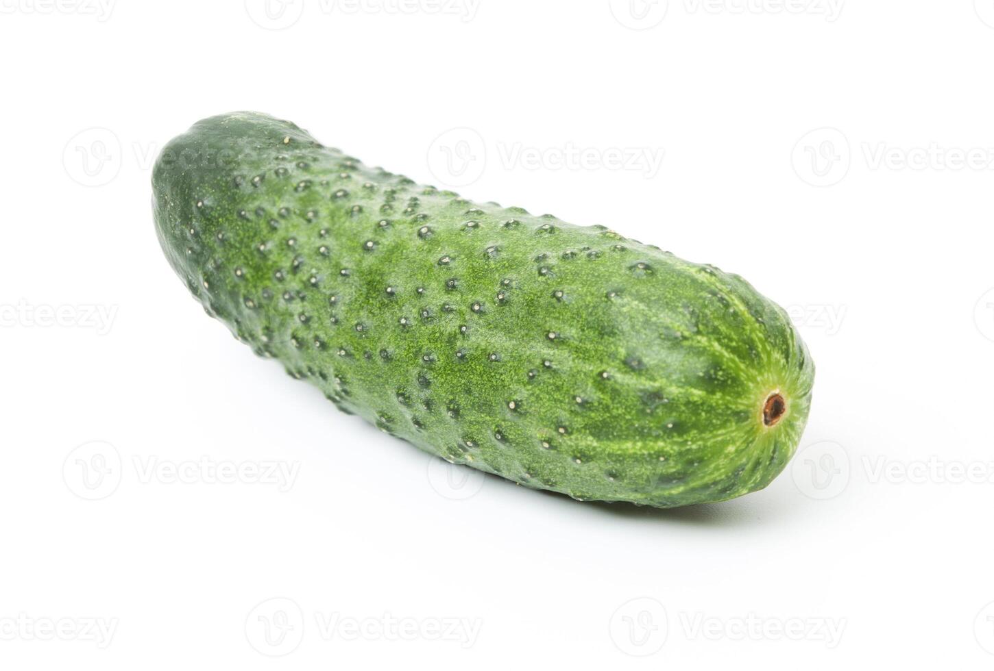 Raw cucumber isolate on white background photo