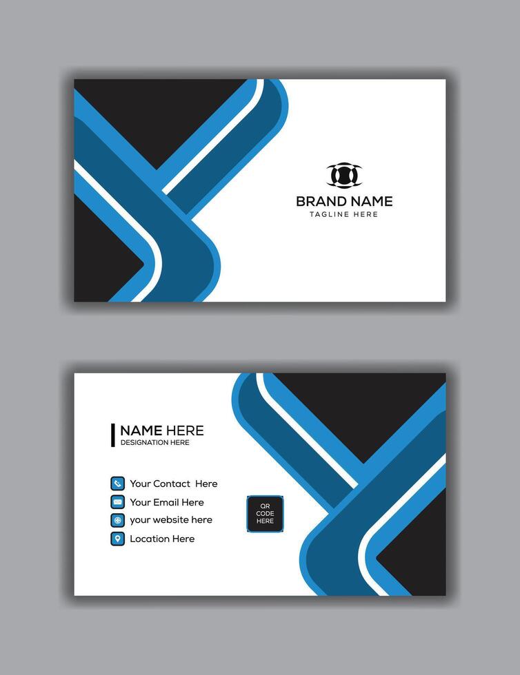 Clean and Professional Double-Sided Business Card - Modern Simplicity at Its Best vector
