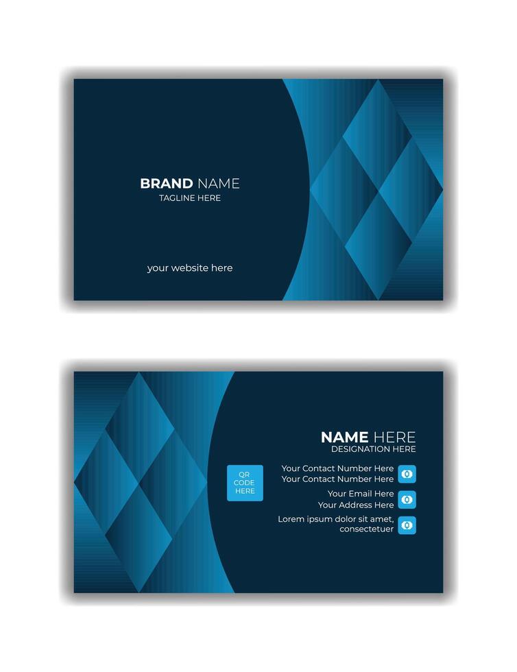 Modern and Dynamic Business Card - Unique and Professional Design vector