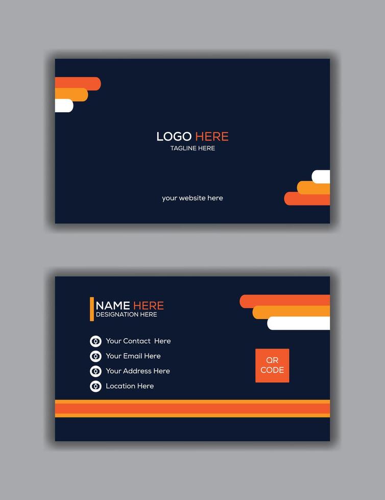 Dynamic colorful Business Card - Modern and Energetic vector