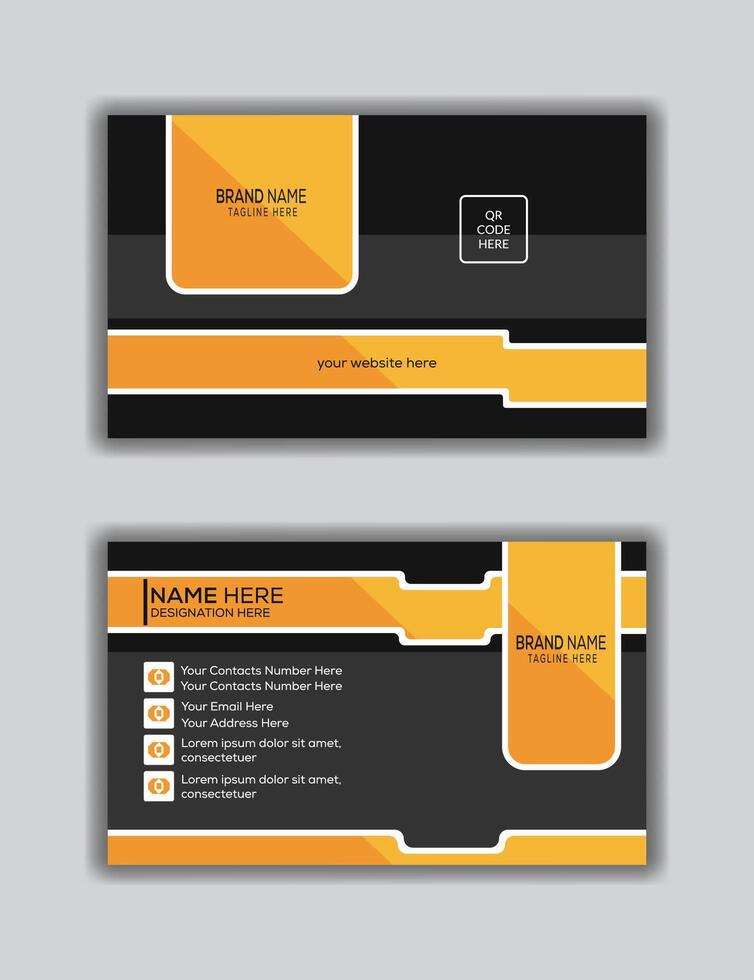 Modern and Clean Double-Sided Business Card - Professional Template vector