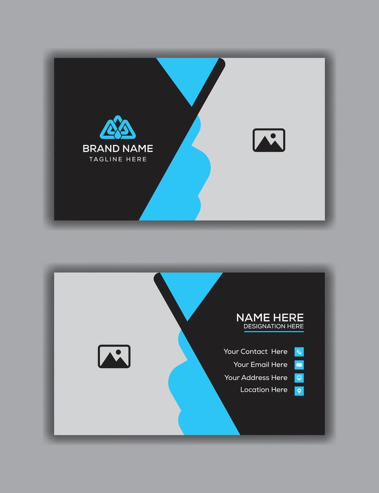 Corporate Identity Business Card Set - Embracing the Vibrancy of blue vector