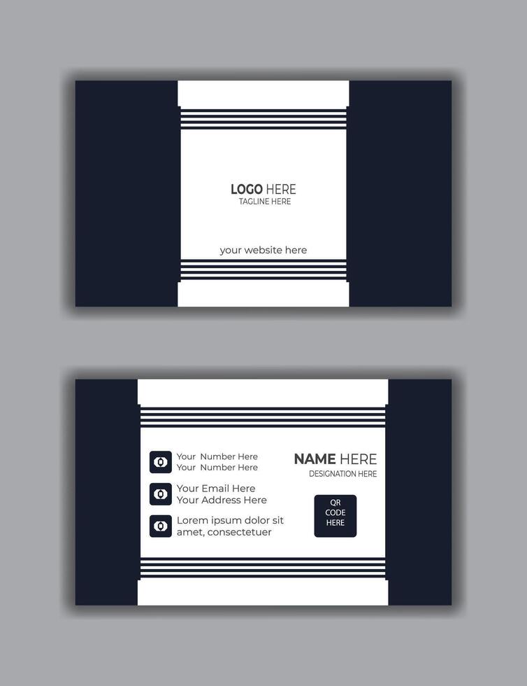 Clean and Minimalist  Business Card Design vector