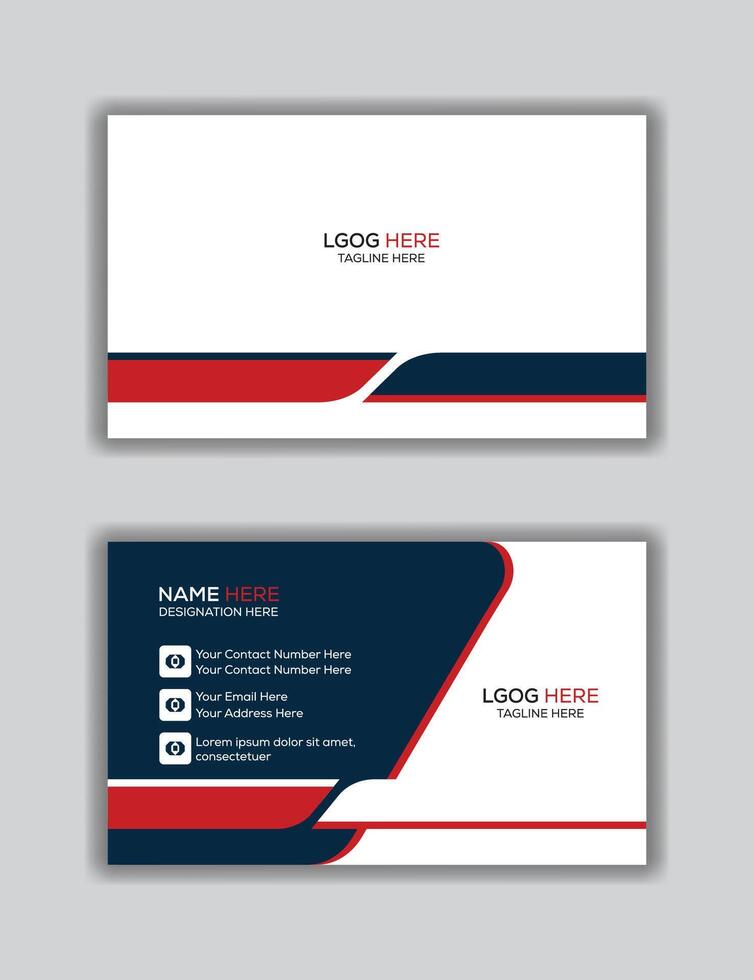 Corporate Style Business Card Set Palette with a Professional Touch Visiting card for business and personal use. Vector illustration design