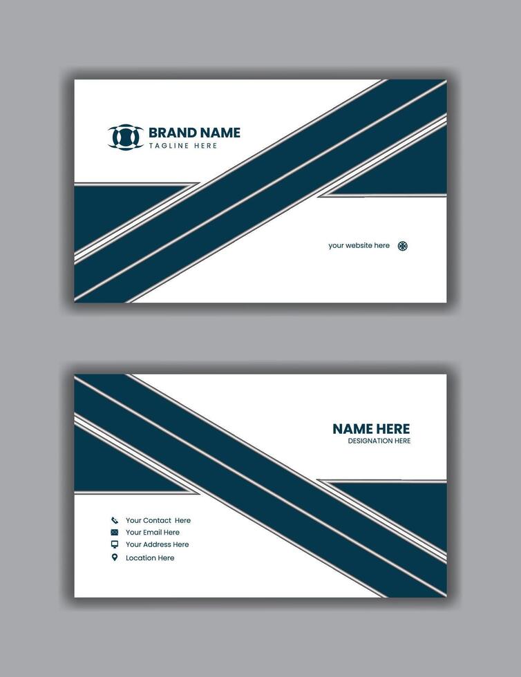 Captivating Blue Modern Business Card - Engaging Design for Memorable Networking vector