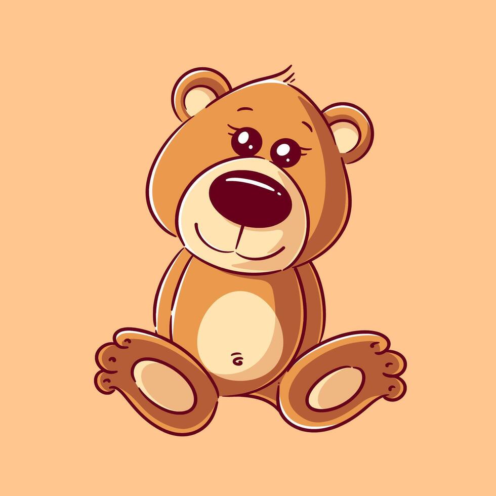 Bears design sitting, cartoon vector