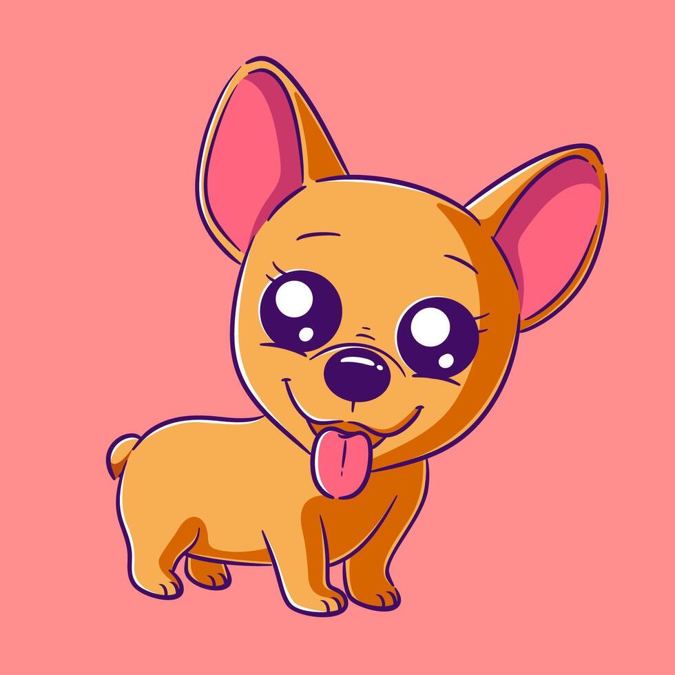 Cute corgi dog, vector illustration