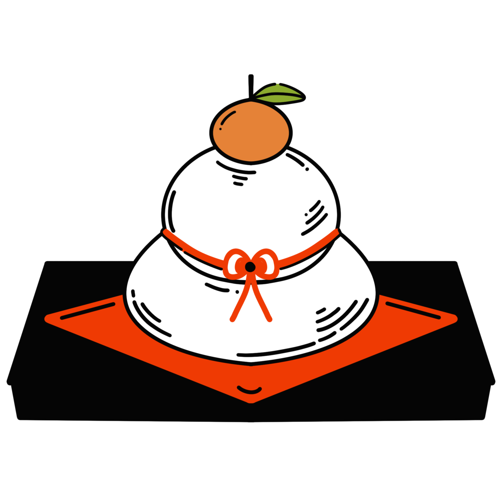 kagami mochi - japanese traditional food for new year's celebration 