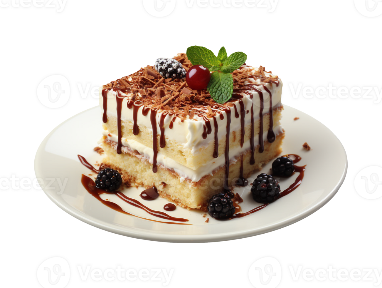 AI generated A slide of cake png file