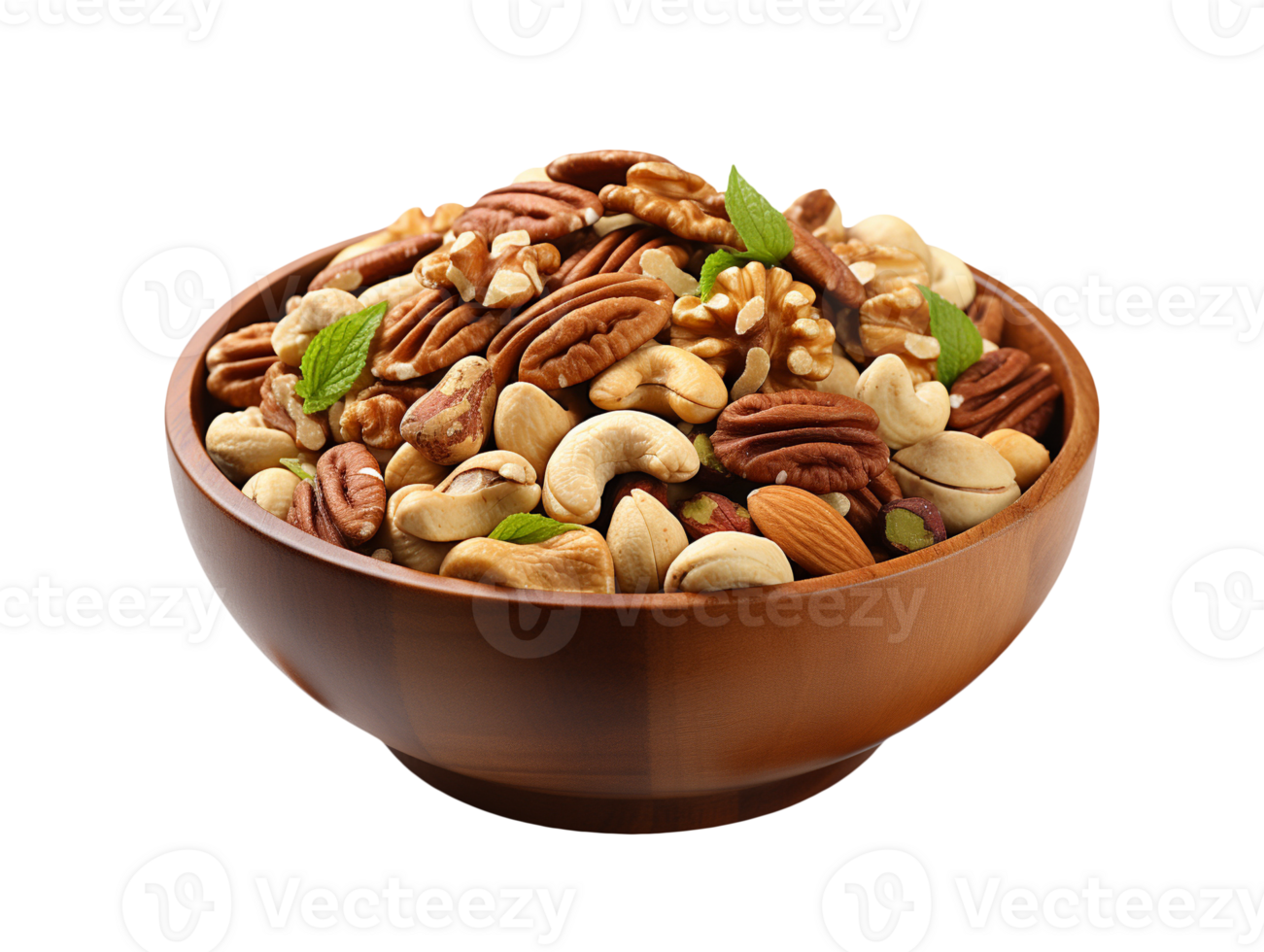 AI generated A bowl of nuts png file