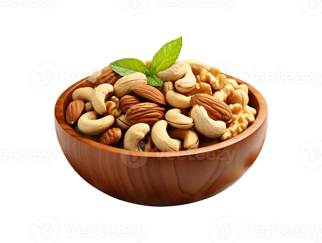 AI generated A bowl of nuts png file