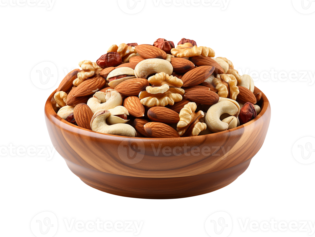 AI generated A bowl of nuts png file