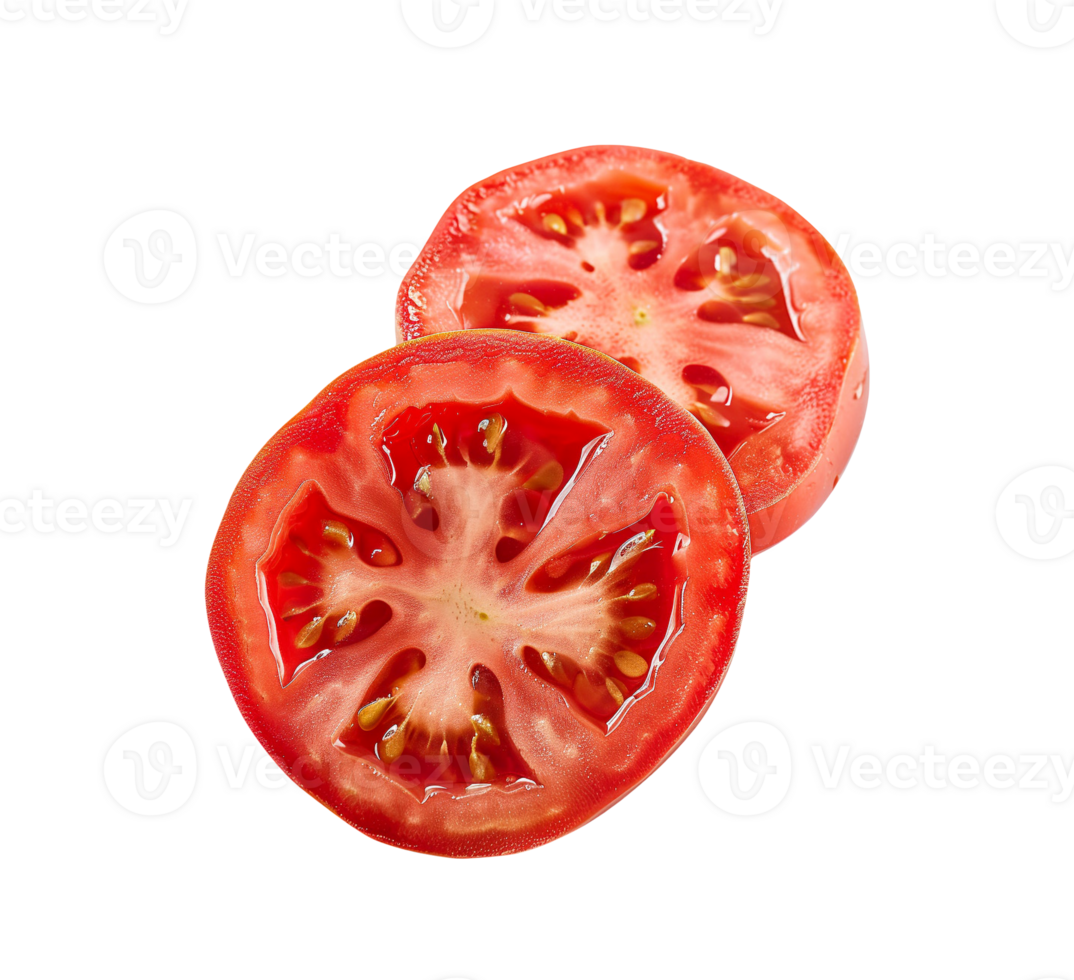 AI generated Slide cut tomato vegetable png file
