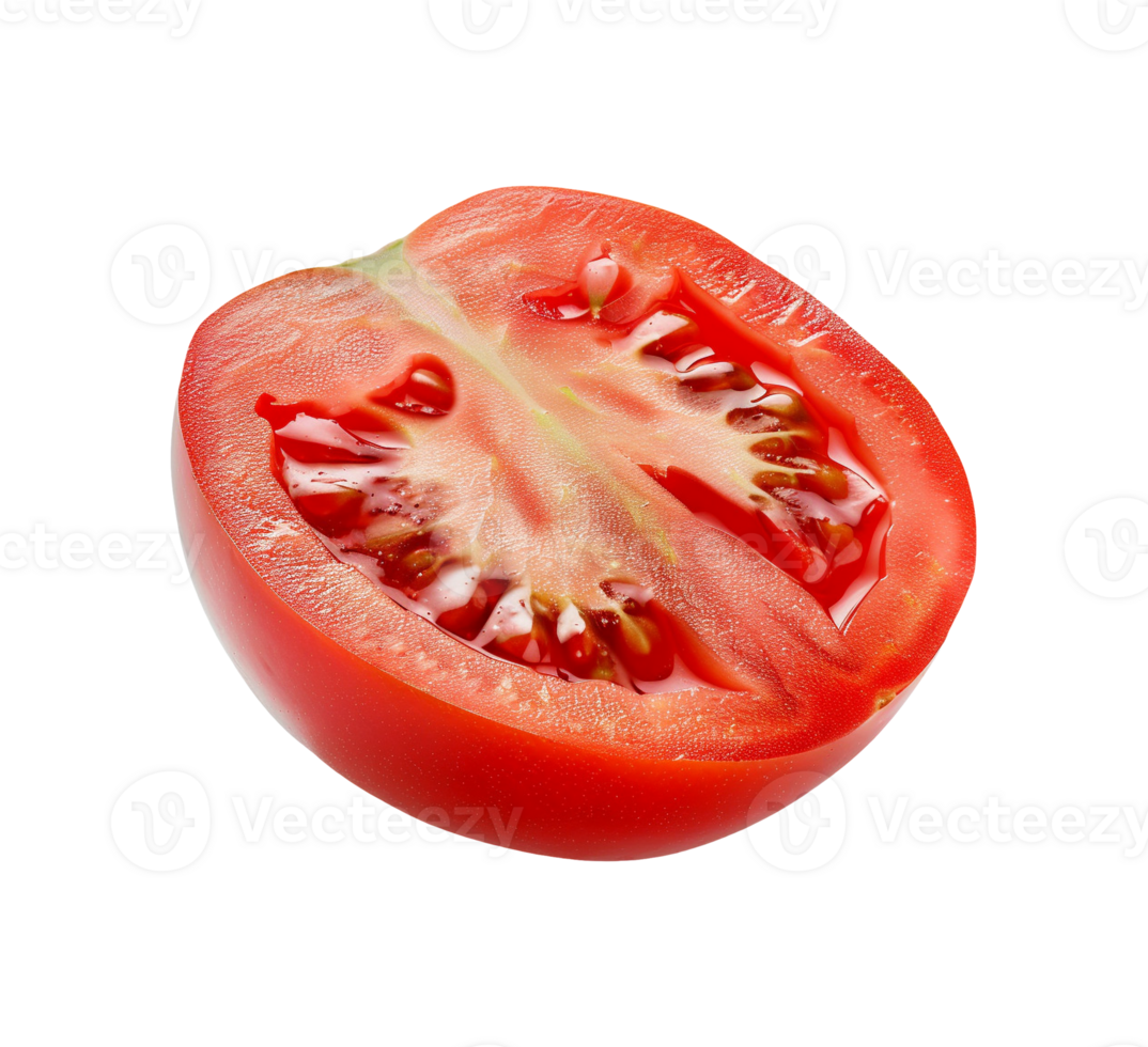 AI generated Slide cut tomato vegetable png file