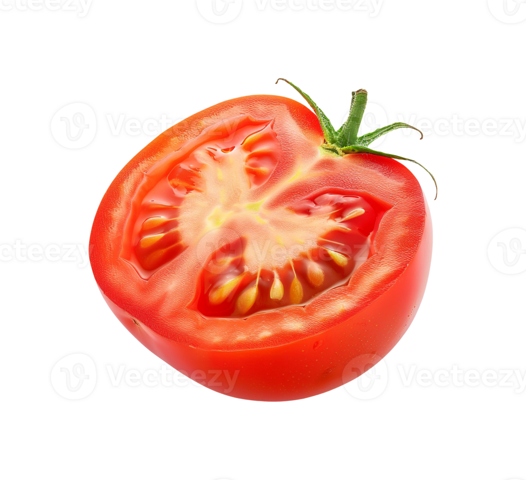 AI generated Slide cut tomato vegetable png file
