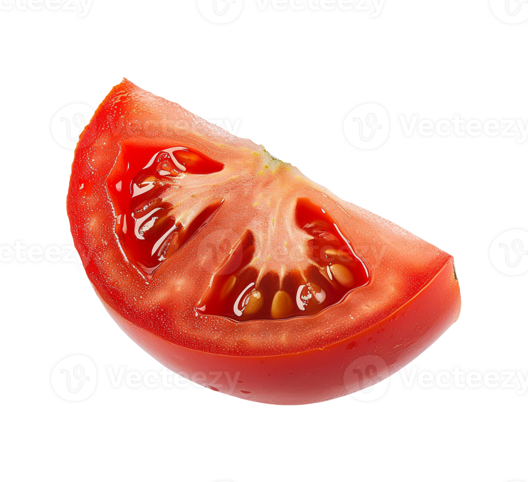 AI generated Slide cut tomato vegetable png file