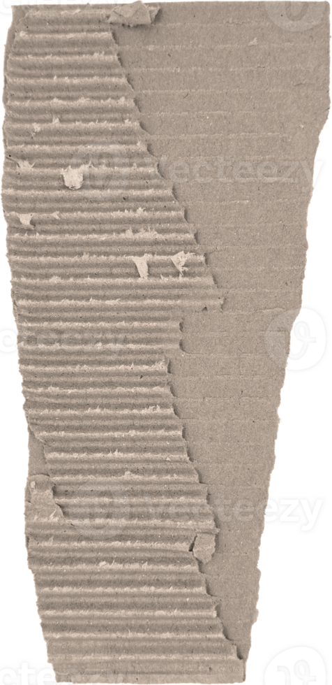 Marrone strappato ondulato cartone pezzo png