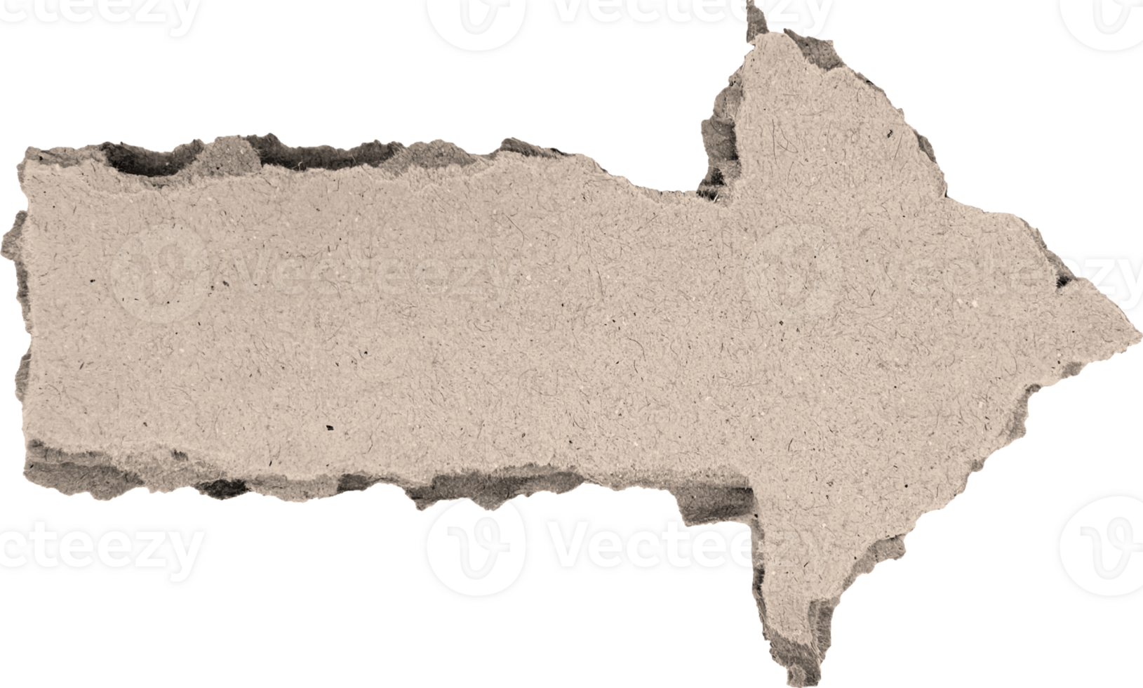 Brown Torn Corrugated Cardboard Piece png