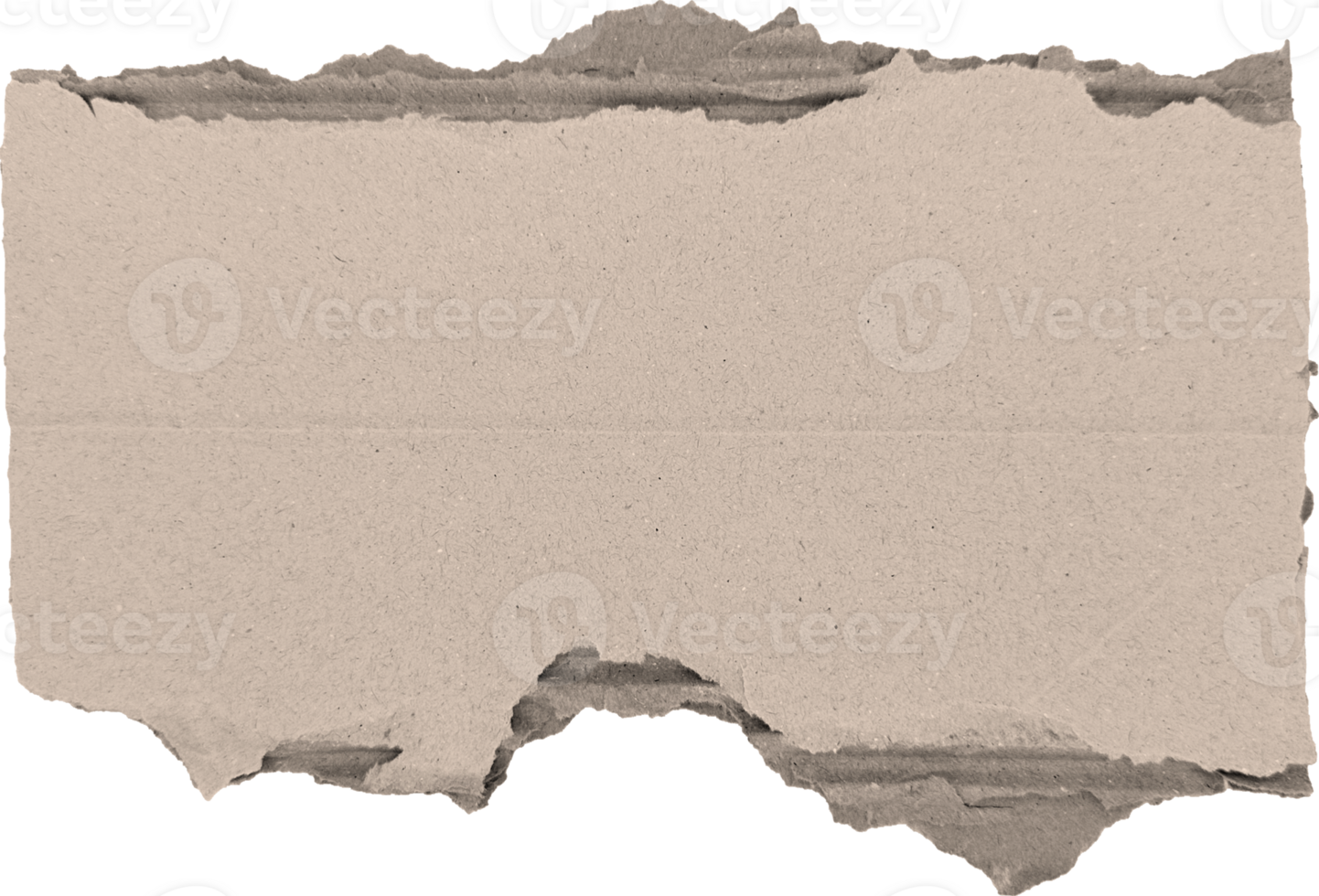 Brown Torn Corrugated Cardboard Piece png