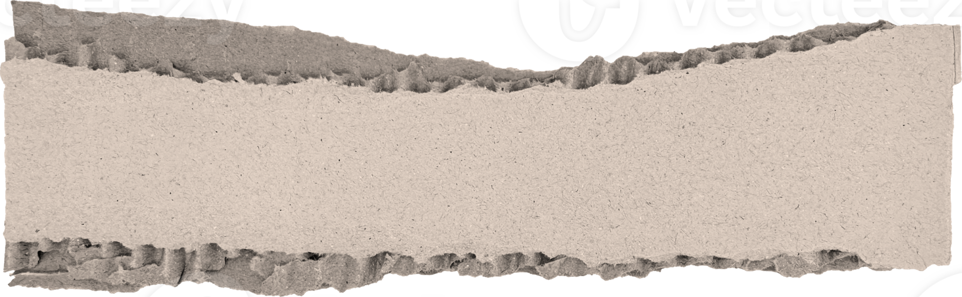 Brown Torn Corrugated Cardboard Piece png