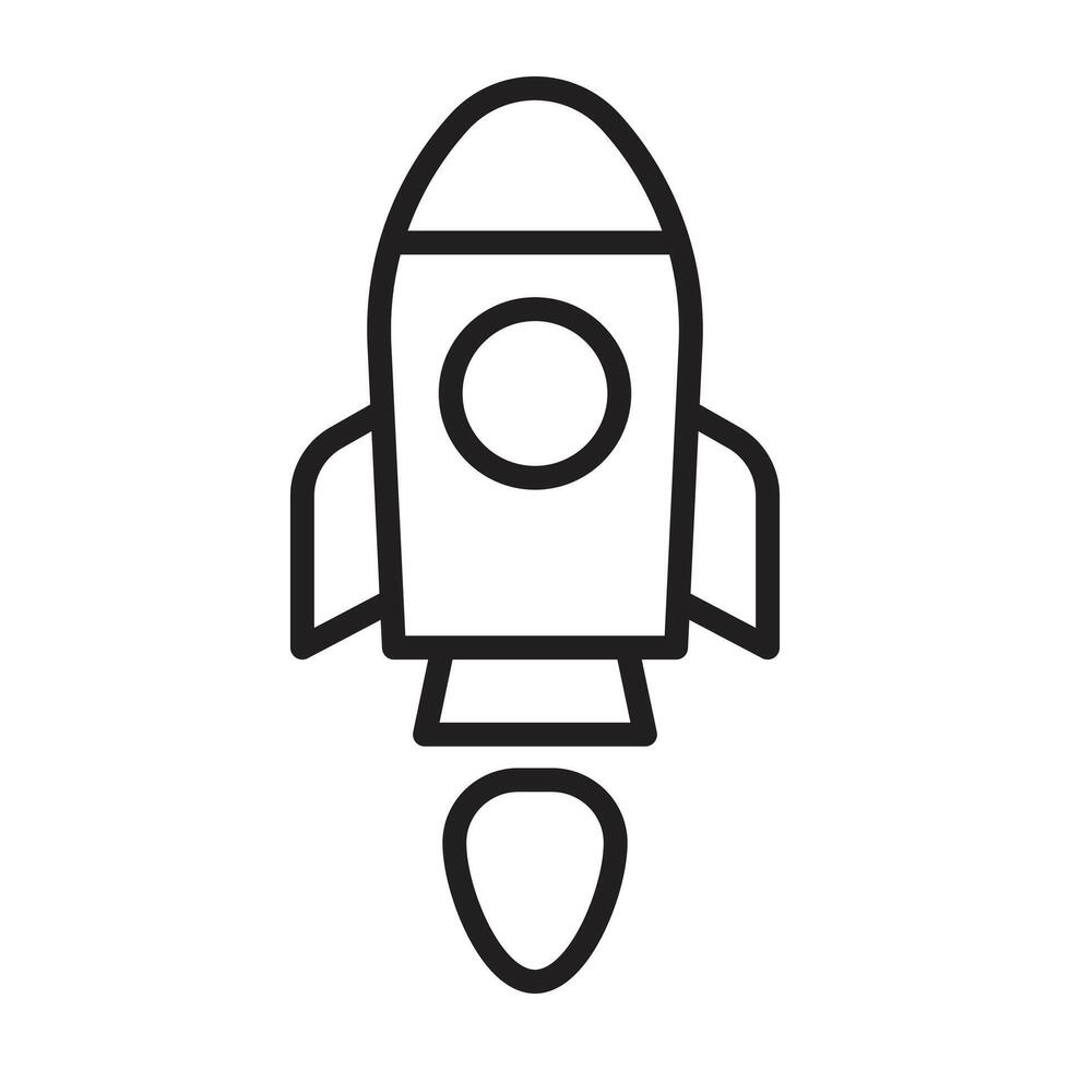 Rocket line icon. vector