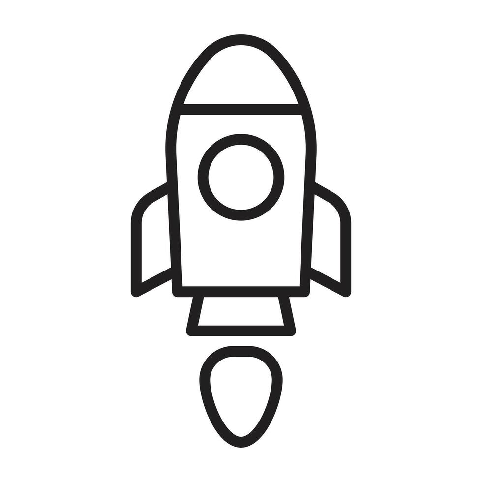 Rocket line icon. vector