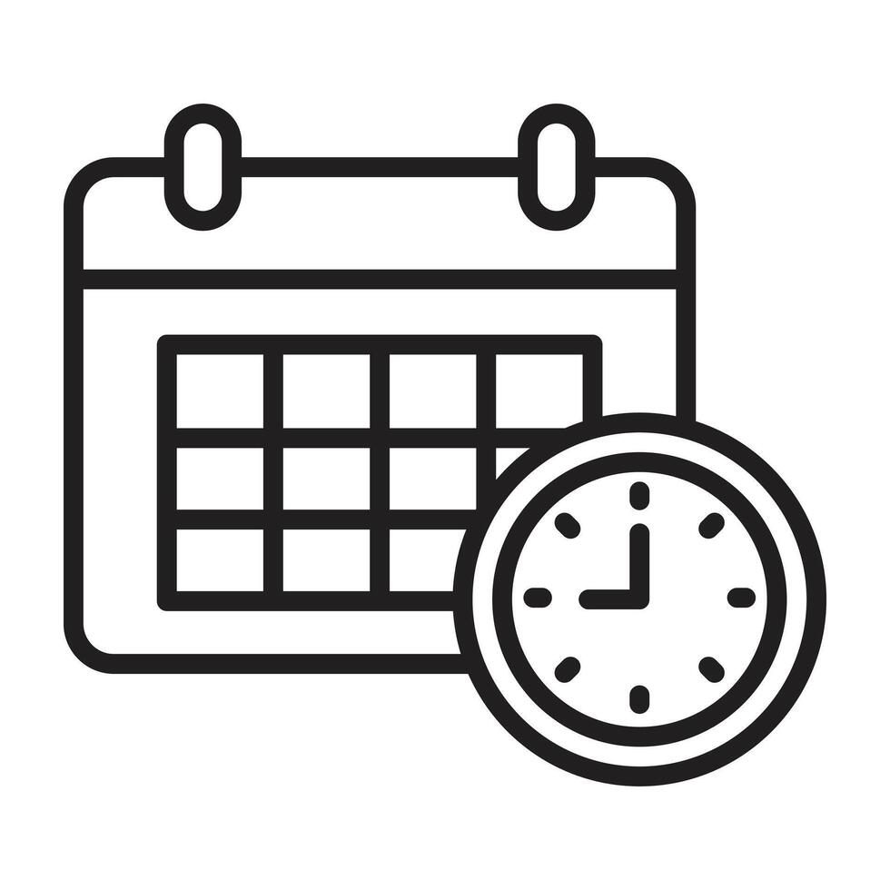 Time Management line icon. vector