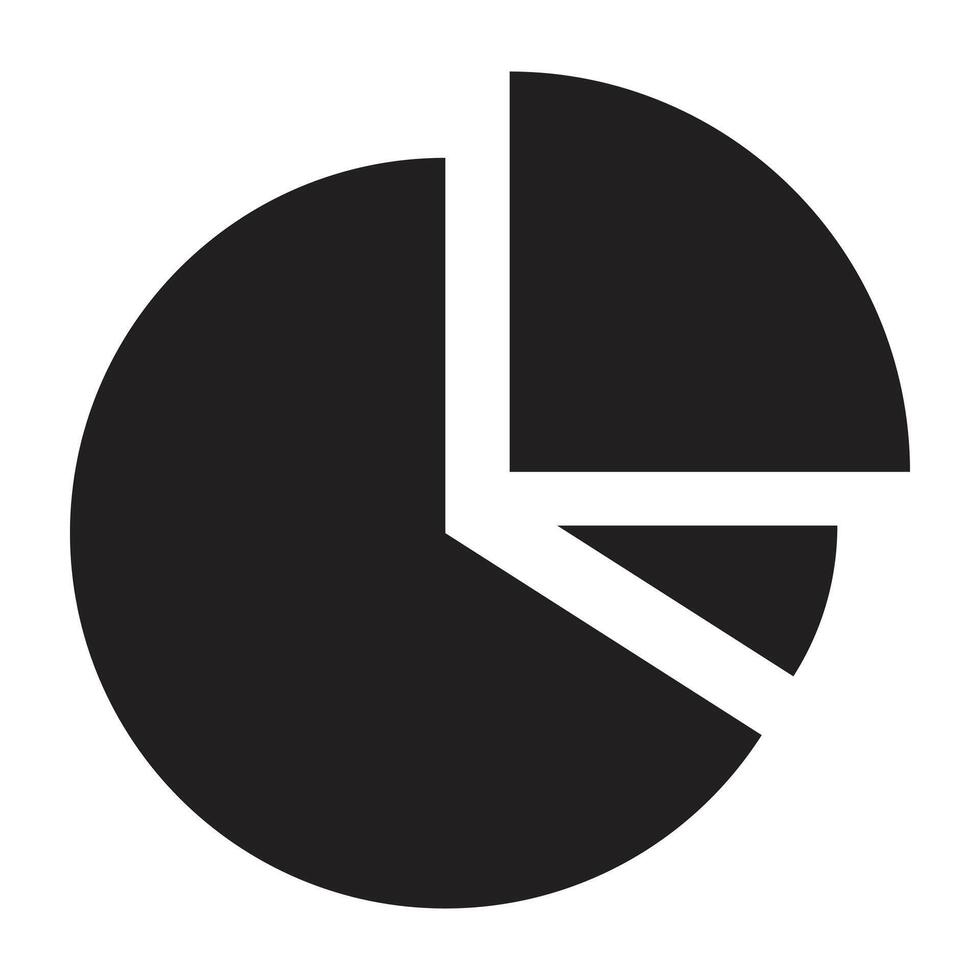 Pie Chart Flat icon. vector