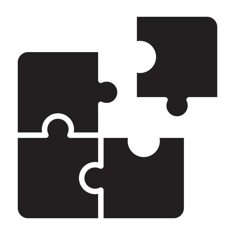 Puzzle Flat icon. vector