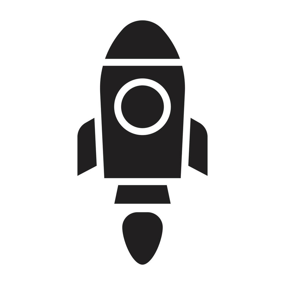 Rocket Flat icon. vector