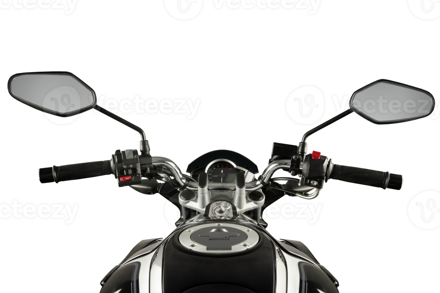 black sports type motorbike with fuel injection system png