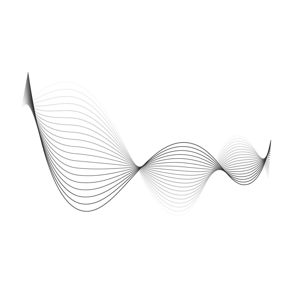 Abstract line waves. vector