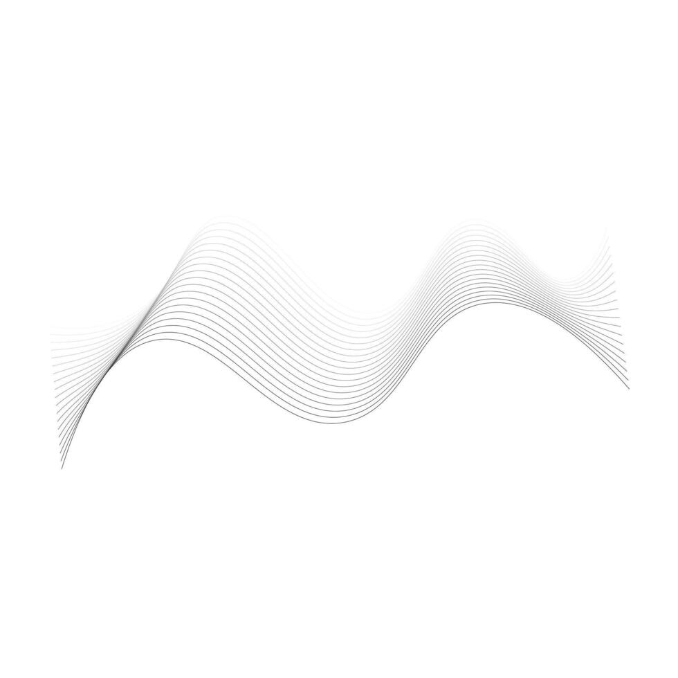 Abstract line waves. vector