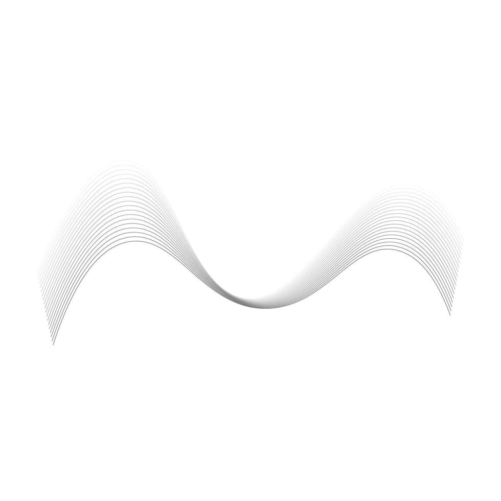 Abstract line waves. vector