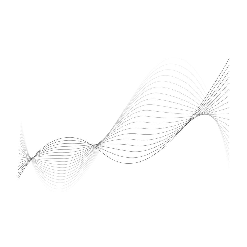 Abstract line waves. vector