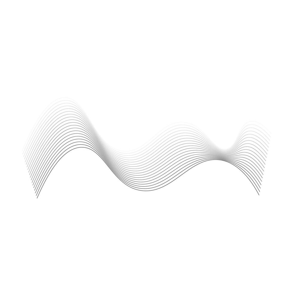 Abstract line waves. vector