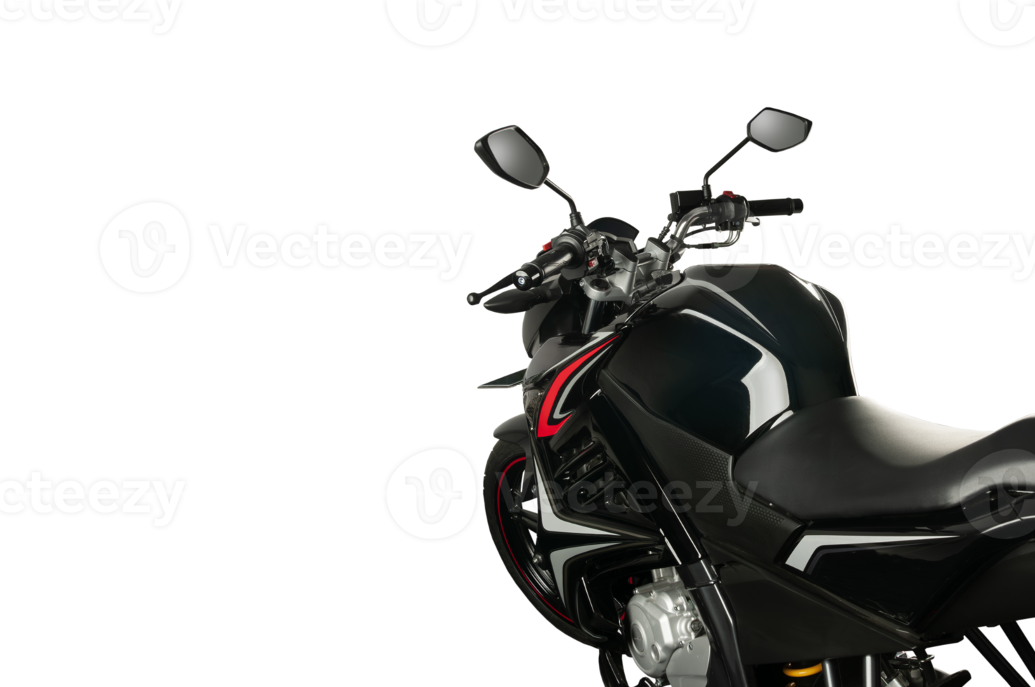 black sports type motorbike with fuel injection system png