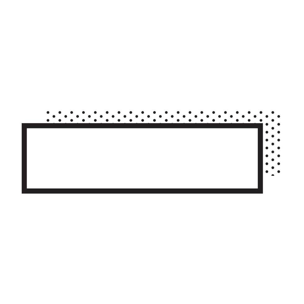 text frame box line. vector