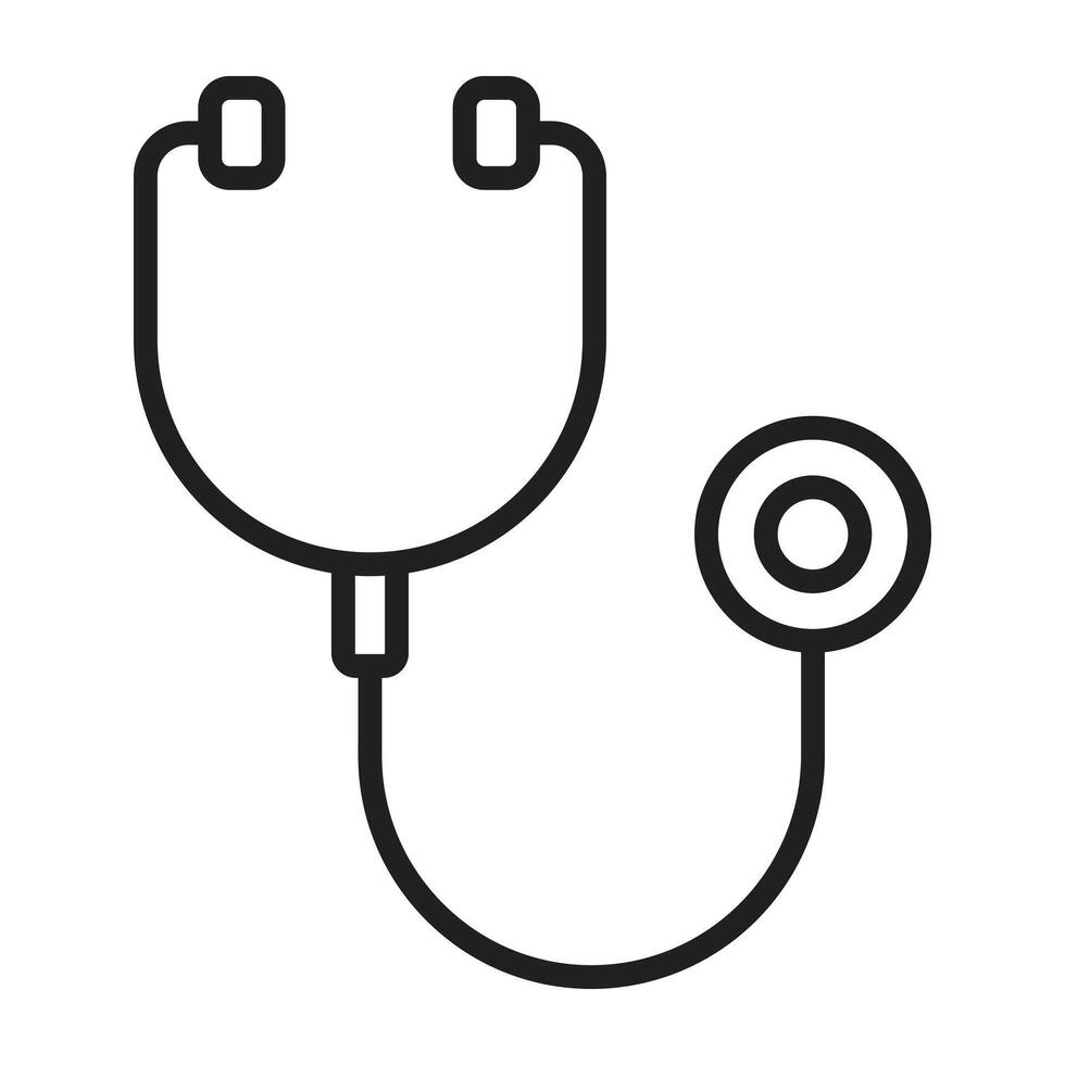 Stethoscope line icon. vector