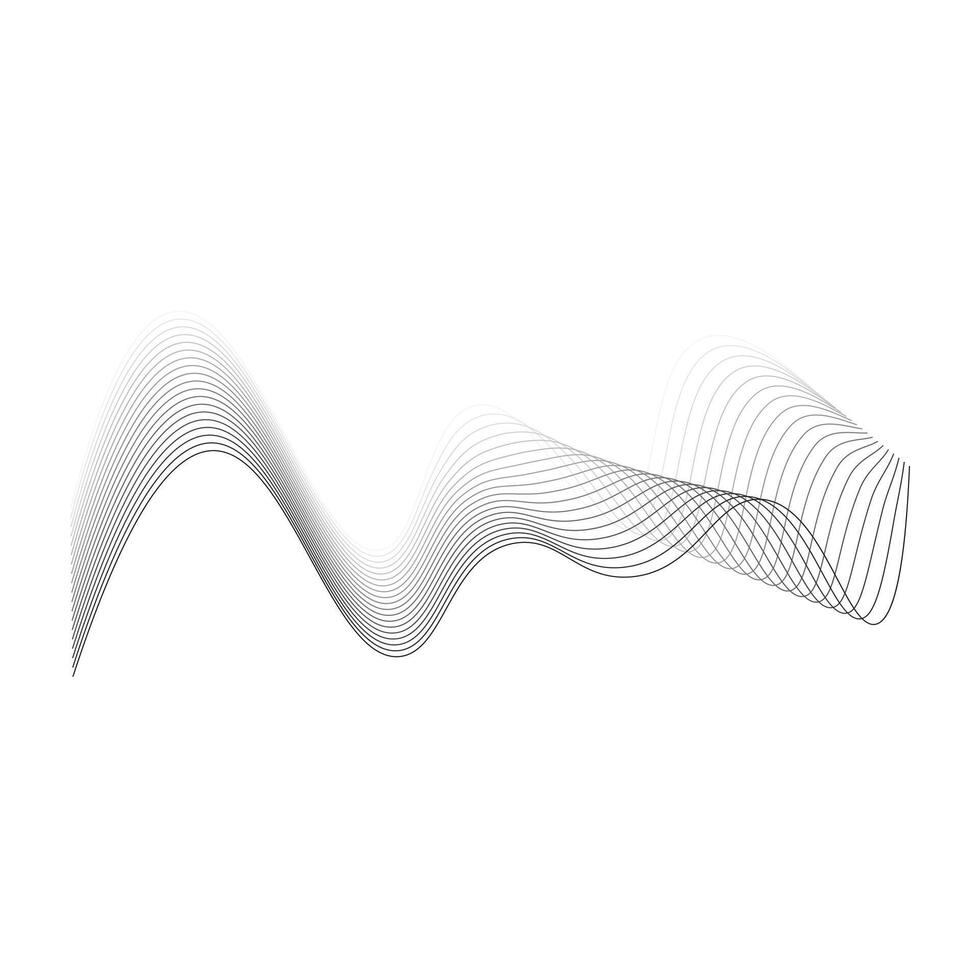 Abstract line waves. vector