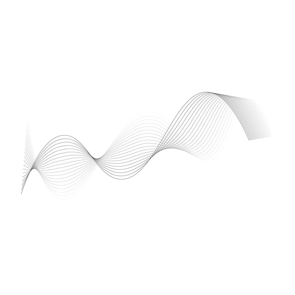 Abstract line waves. vector