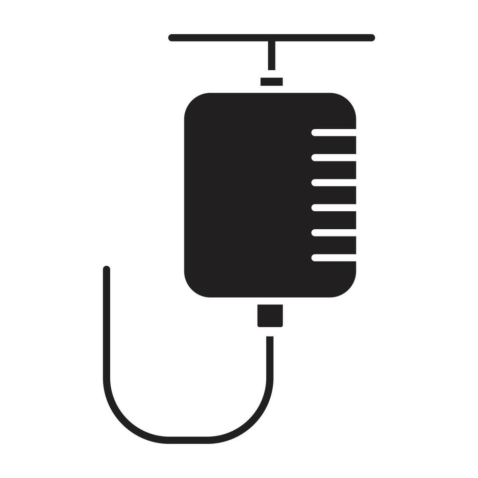 Iv Bag Flat icon. vector