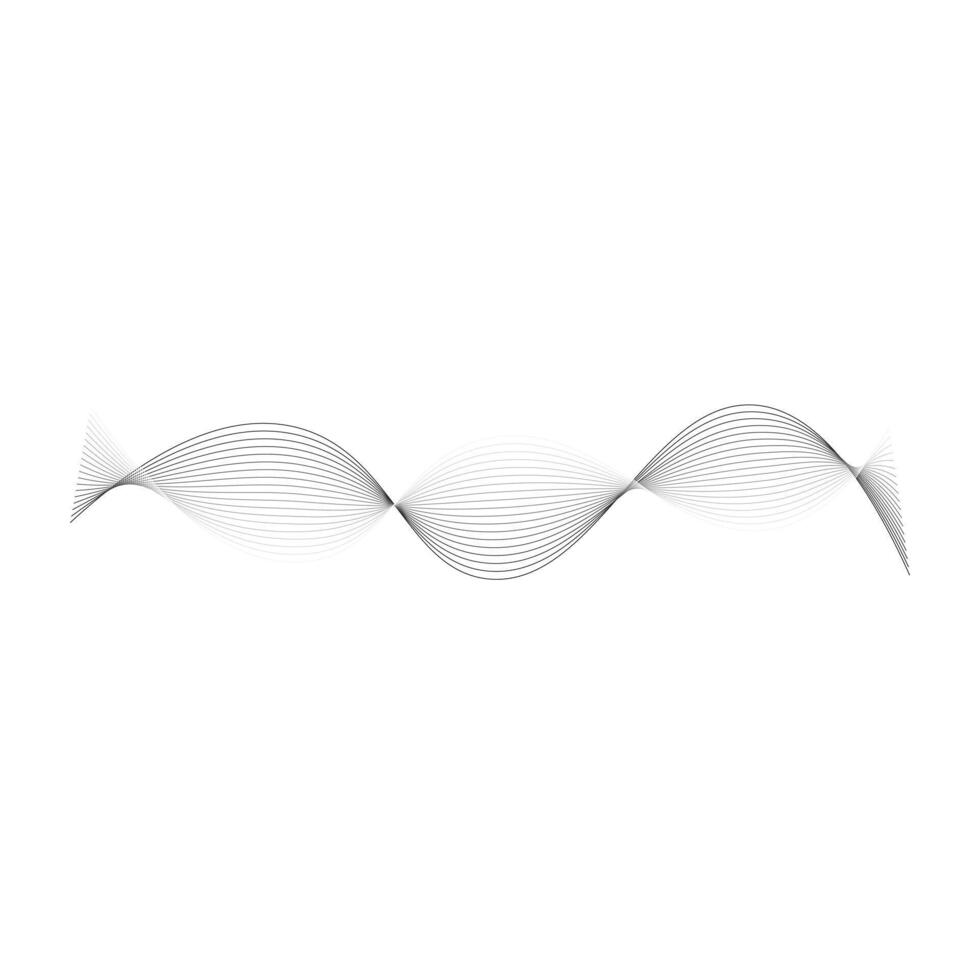 Abstract line waves. vector