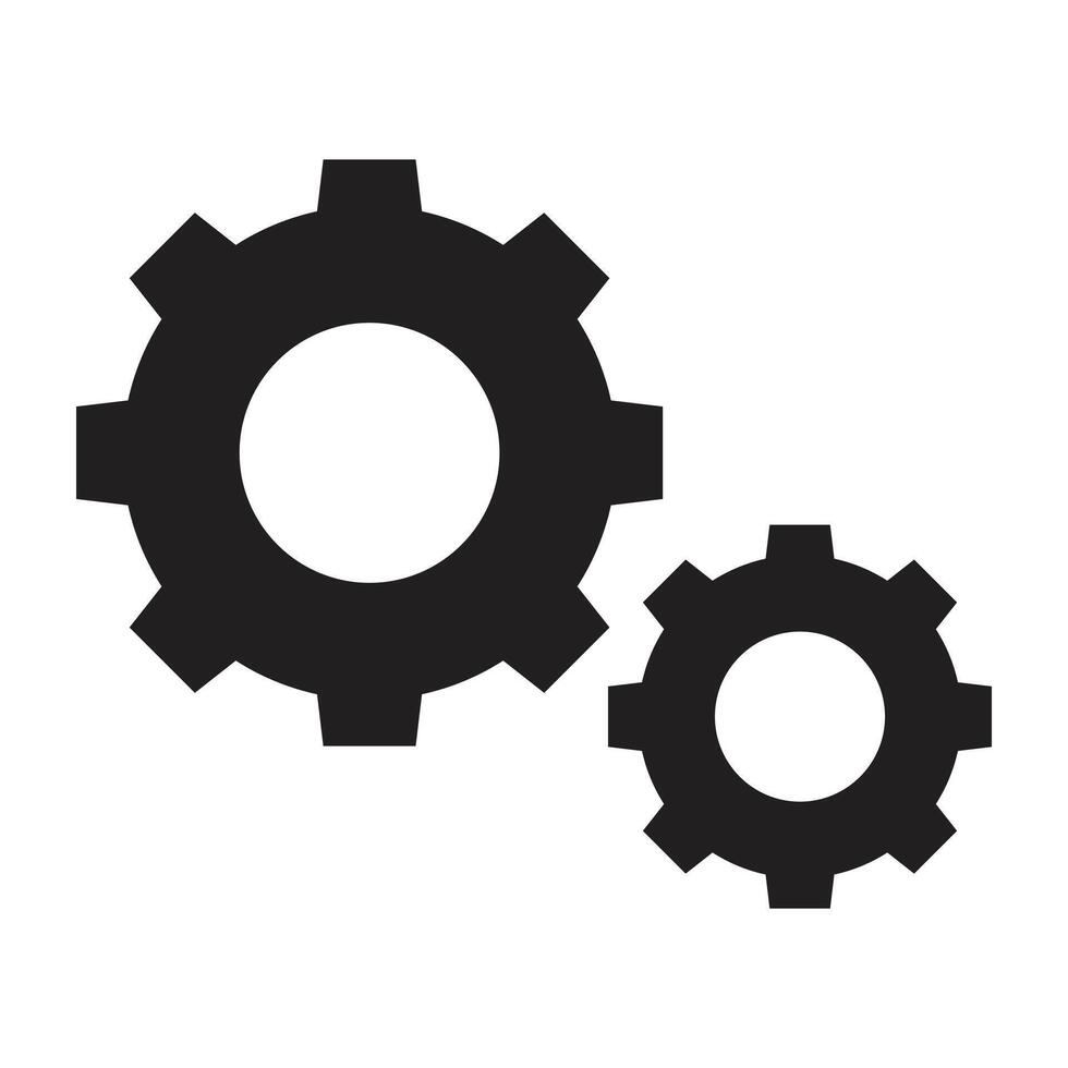 Gears Flat icon. vector