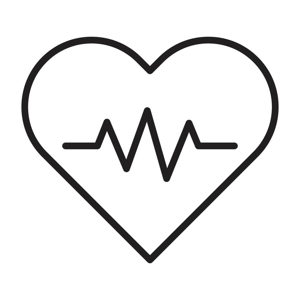 Electrocardiogram line icon. vector